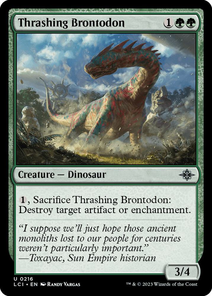 Thrashing Brontodon 216/291 (The Lost Caverns of Ixalan)  | Good Games Cannington