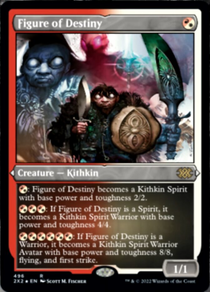 Figure of Destiny (Foil Etched) [Double Masters 2022] | Good Games Cannington