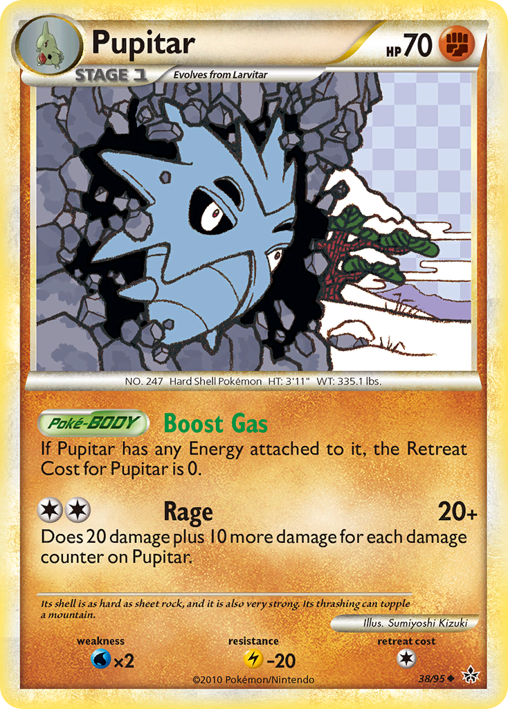 Pupitar (38/95) [HeartGold & SoulSilver: Unleashed] | Good Games Cannington