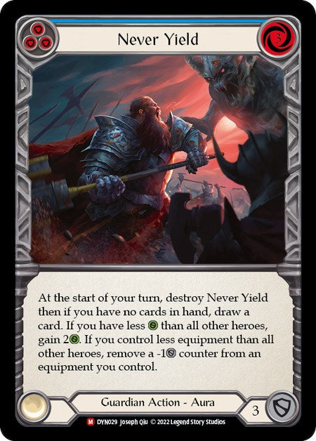Never Yield [DYN029] (Dynasty)  Rainbow Foil | Good Games Cannington