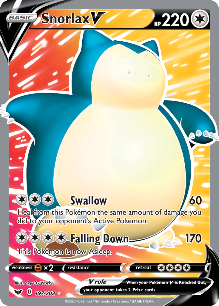 Snorlax V (197/202) [Sword & Shield: Base Set] | Good Games Cannington