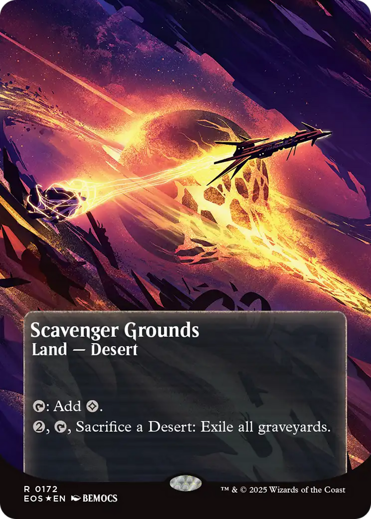 Scavenger Grounds (0172) (Borderless) (Galaxy Foil) [Edge of Eternities: Stellar Sights] | Good Games Cannington