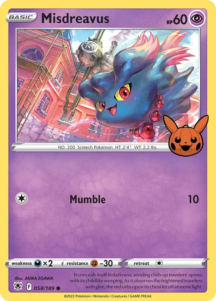 Misdreavus (058/189) [Trick or Trade] | Good Games Cannington