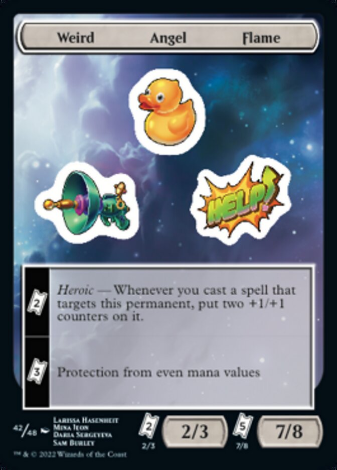 Weird Angel Flame [Unfinity Stickers] | Good Games Cannington