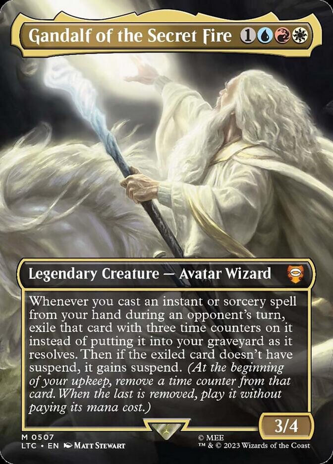 Gandalf of the Secret Fire 507/347 (Commander: The Lord of the Rings: Tales of Middle-earth)  - Borderless Foil | Good Games Cannington
