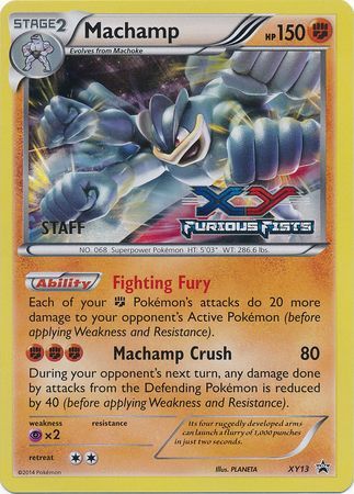 Machamp (XY13) (Staff) [XY: Black Star Promos] | Good Games Cannington