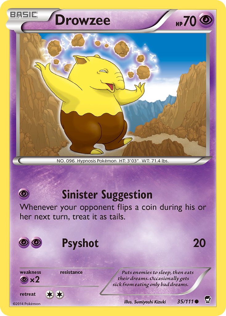 Drowzee (35/111) [XY: Furious Fists] | Good Games Cannington