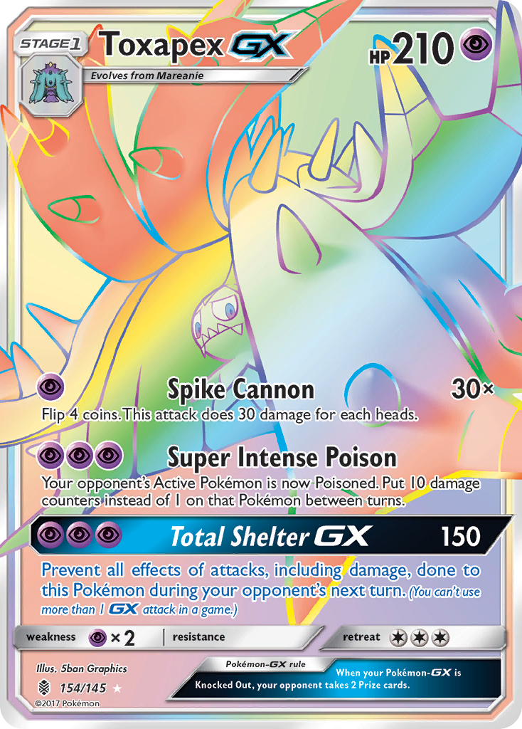 Toxapex GX (154/145) [Sun & Moon: Guardians Rising] | Good Games Cannington