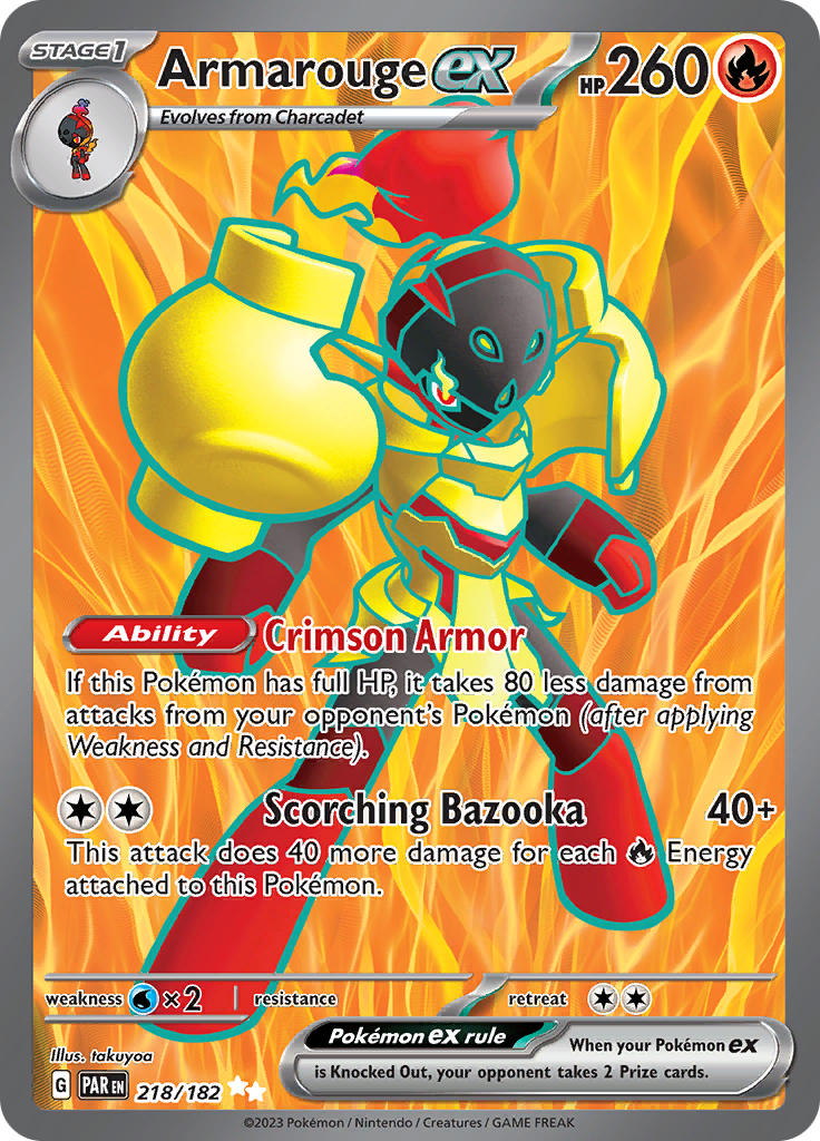 Armarouge ex (218/182) [Scarlet & Violet: Paradox Rift] | Good Games Cannington