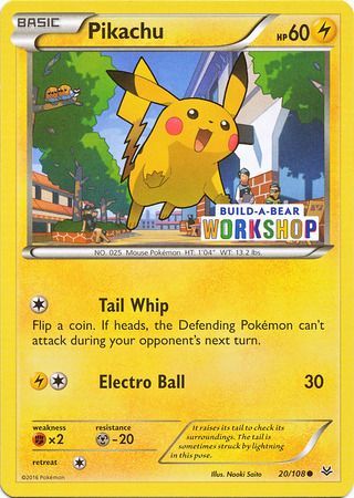Pikachu (20/108) (Build A Bear Workshop Exclusive) [Miscellaneous Cards] | Good Games Cannington