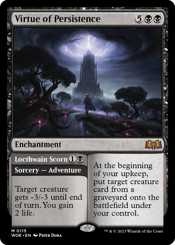 Virtue of Persistence // Locthwain Scorn [Wilds of Eldraine] | Good Games Cannington