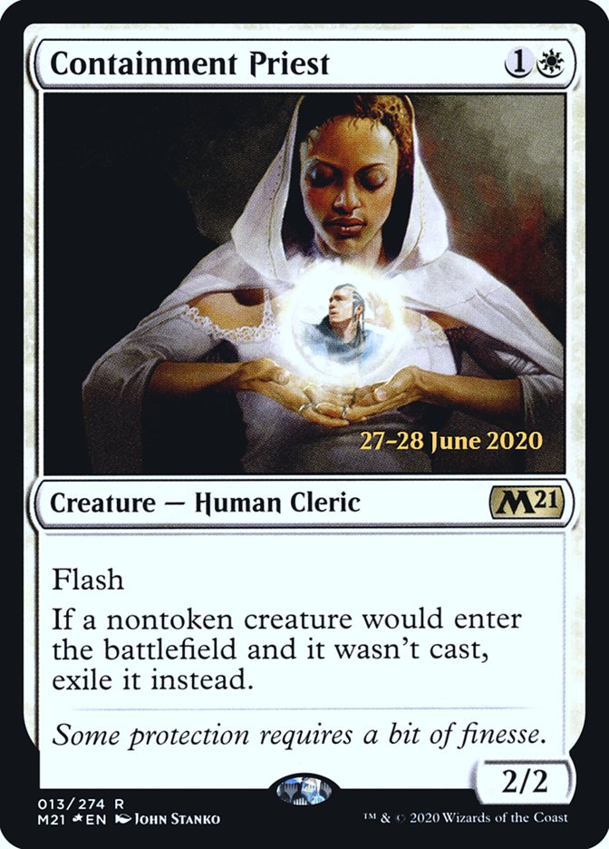 Containment Priest [Core Set 2021 Prerelease Promos] | Good Games Cannington