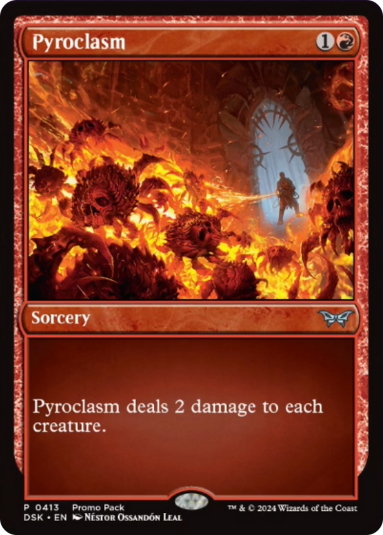 Pyroclasm (Promo Pack) [Duskmourn: House of Horror Promos] | Good Games Cannington