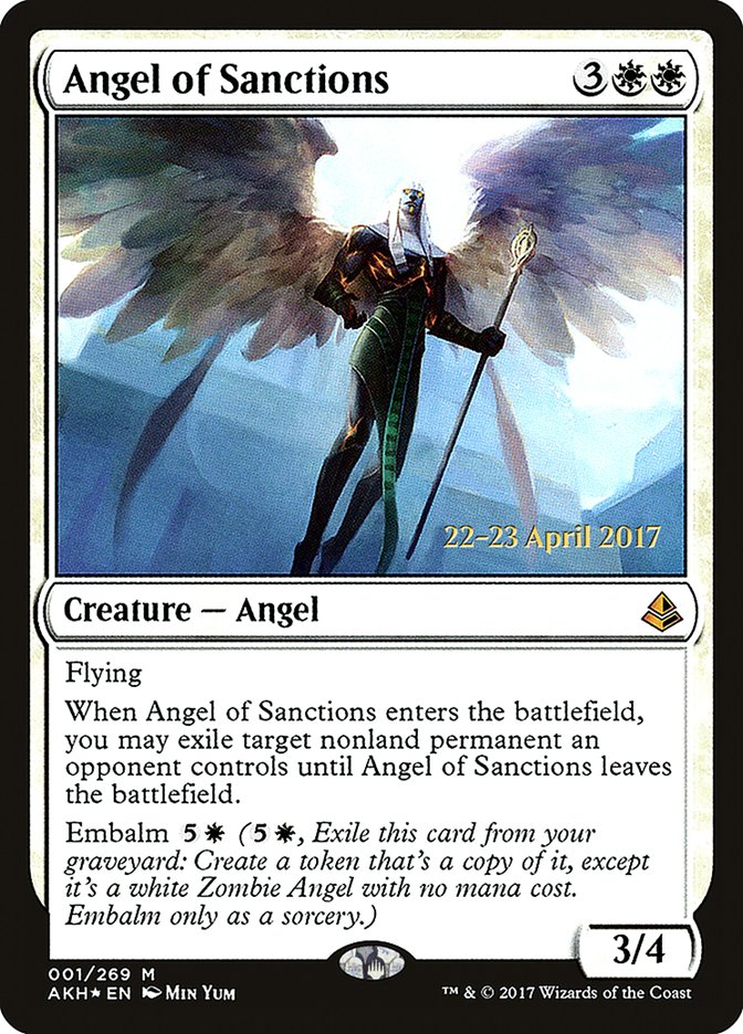 Angel of Sanctions [Amonkhet Prerelease Promos] | Good Games Cannington