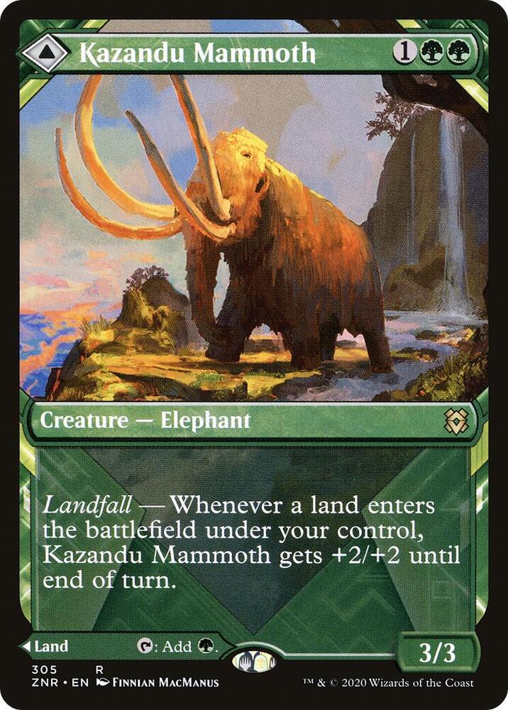 Kazandu Mammoth Showcase 305 (Zendikar Rising)  | Good Games Cannington