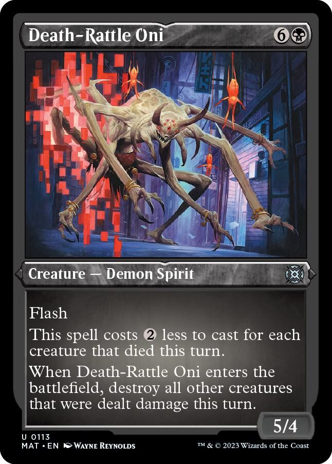 Death-Rattle Oni 113 (March of the Machine: The Aftermath)  - Etched Foil | Good Games Cannington