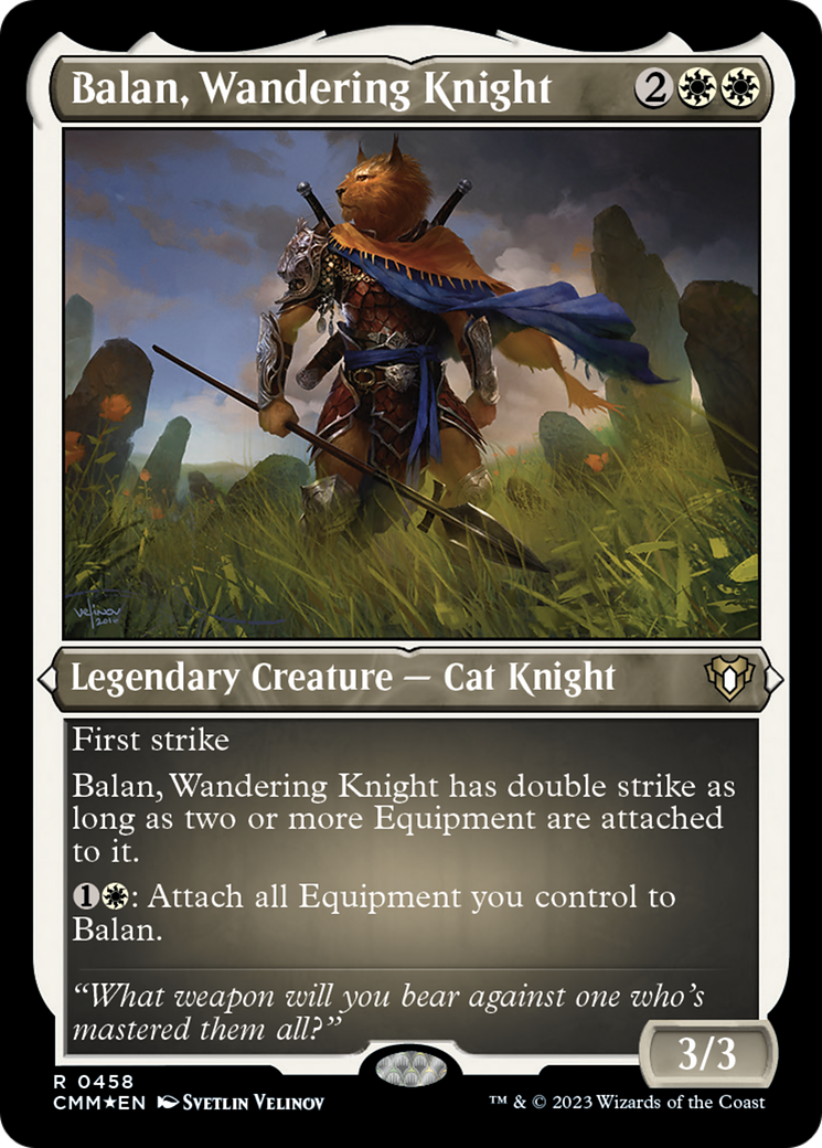 Balan, Wandering Knight (Foil Etched) [Commander Masters] | Good Games Cannington