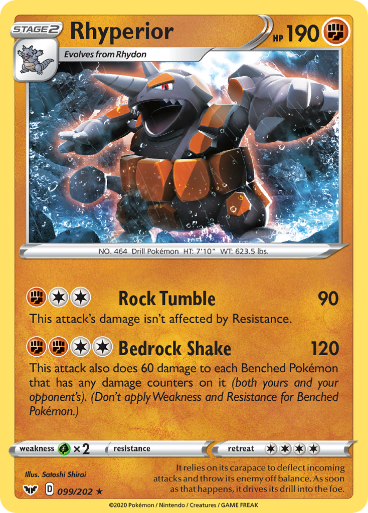 Rhyperior (099/202) [Sword & Shield: Base Set] | Good Games Cannington
