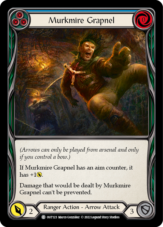 Murkmire Grapnel (Blue) [OUT123] (Outsiders)  Rainbow Foil | Good Games Cannington