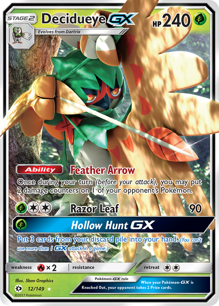 Decidueye GX (12/149) [Sun & Moon: Base Set] | Good Games Cannington
