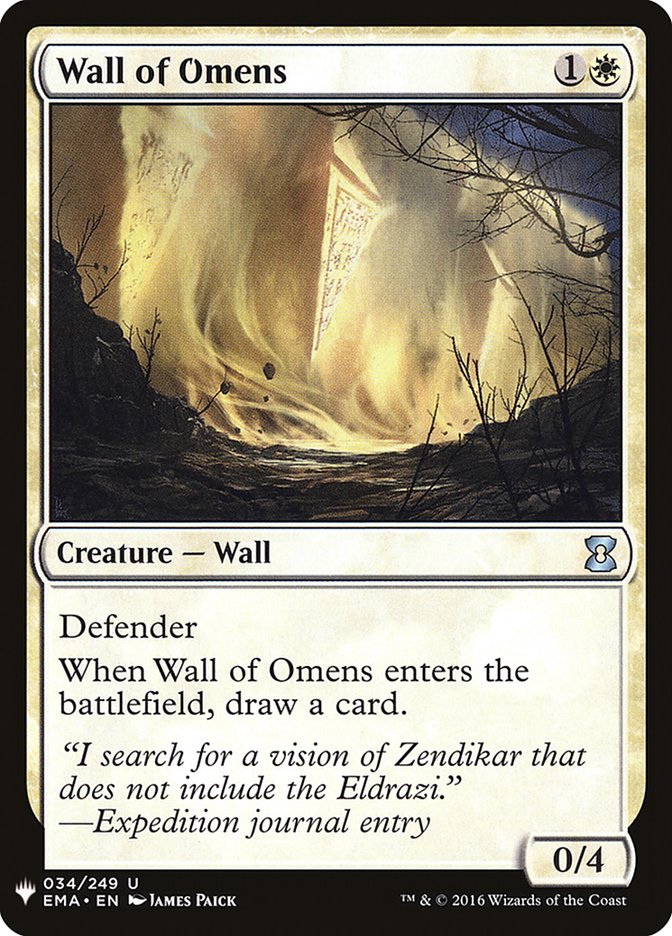 Wall of Omens [Mystery Booster] | Good Games Cannington