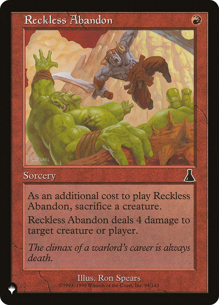 Reckless Abandon [The List] | Good Games Cannington