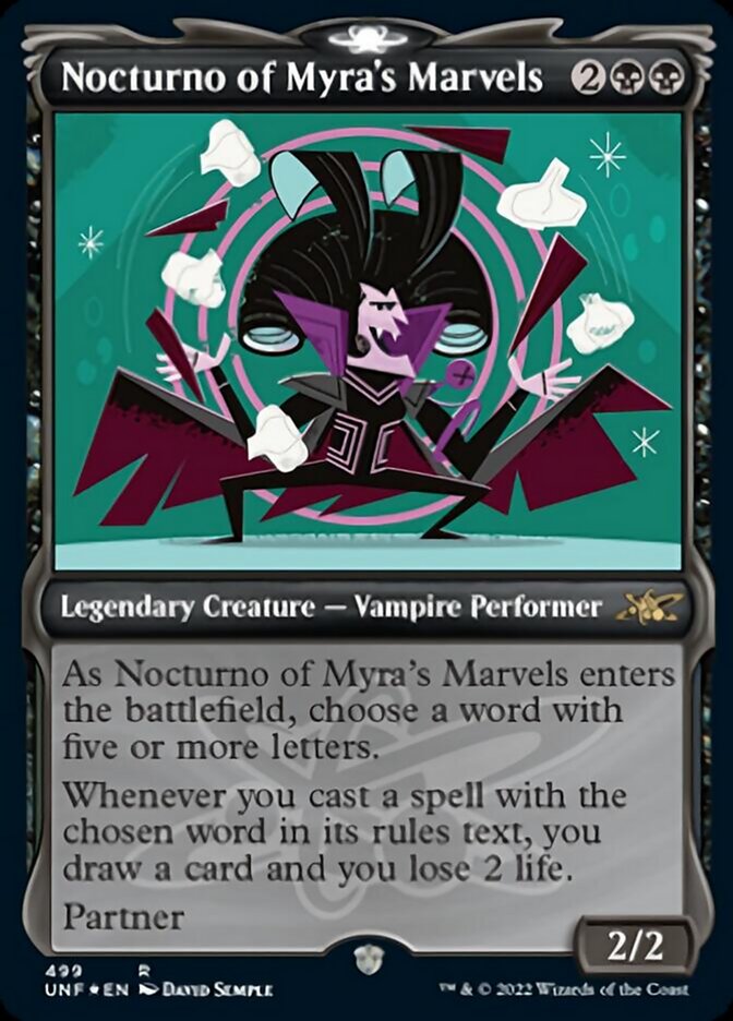 Nocturno of Myra's Marvels (Showcase) (Galaxy Foil) [Unfinity] | Good Games Cannington