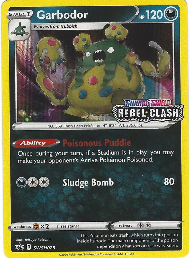 Garbodor Prerelease SWSH025 (SWSH: Sword & Shield Promo Cards)  - Holofoil | Good Games Cannington