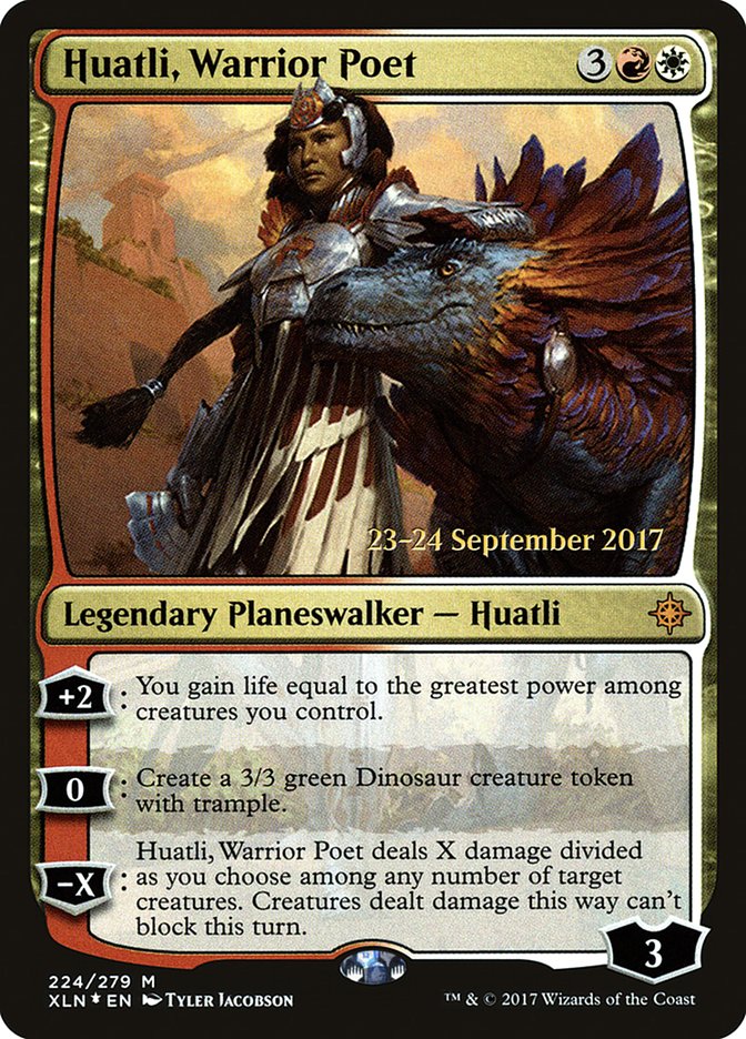 Huatli, Warrior Poet [Ixalan Prerelease Promos] | Good Games Cannington