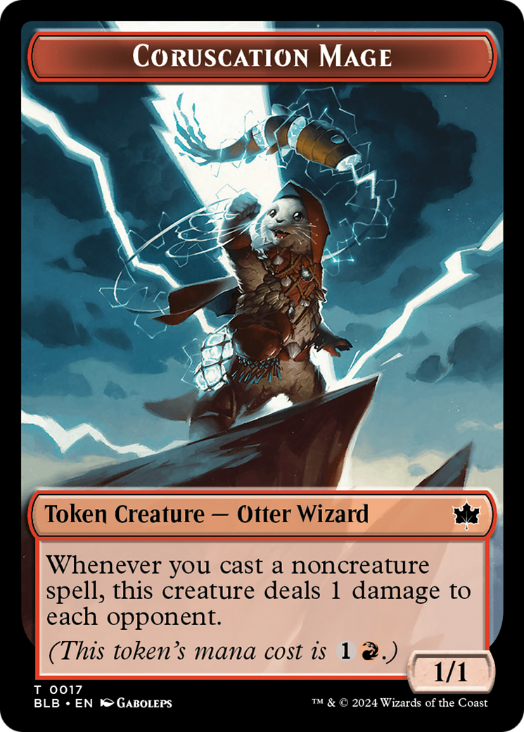 Coruscation Mage Token [Bloomburrow Tokens] | Good Games Cannington