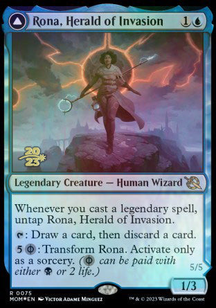 Rona, Herald of Invasion // Rona, Tolarian Obliterator [March of the Machine Prerelease Promos] | Good Games Cannington