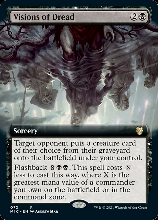 Visions of Dread (Extended Art) [Innistrad: Midnight Hunt Commander] | Good Games Cannington