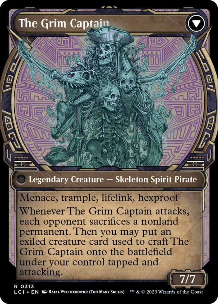 Throne of the Grim Captain // The Grim Captain (Showcase) [The Lost Caverns of Ixalan] | Good Games Cannington