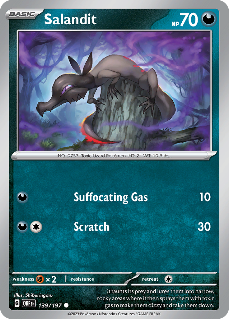 Salandit (139/197) [Scarlet & Violet: Obsidian Flames] | Good Games Cannington