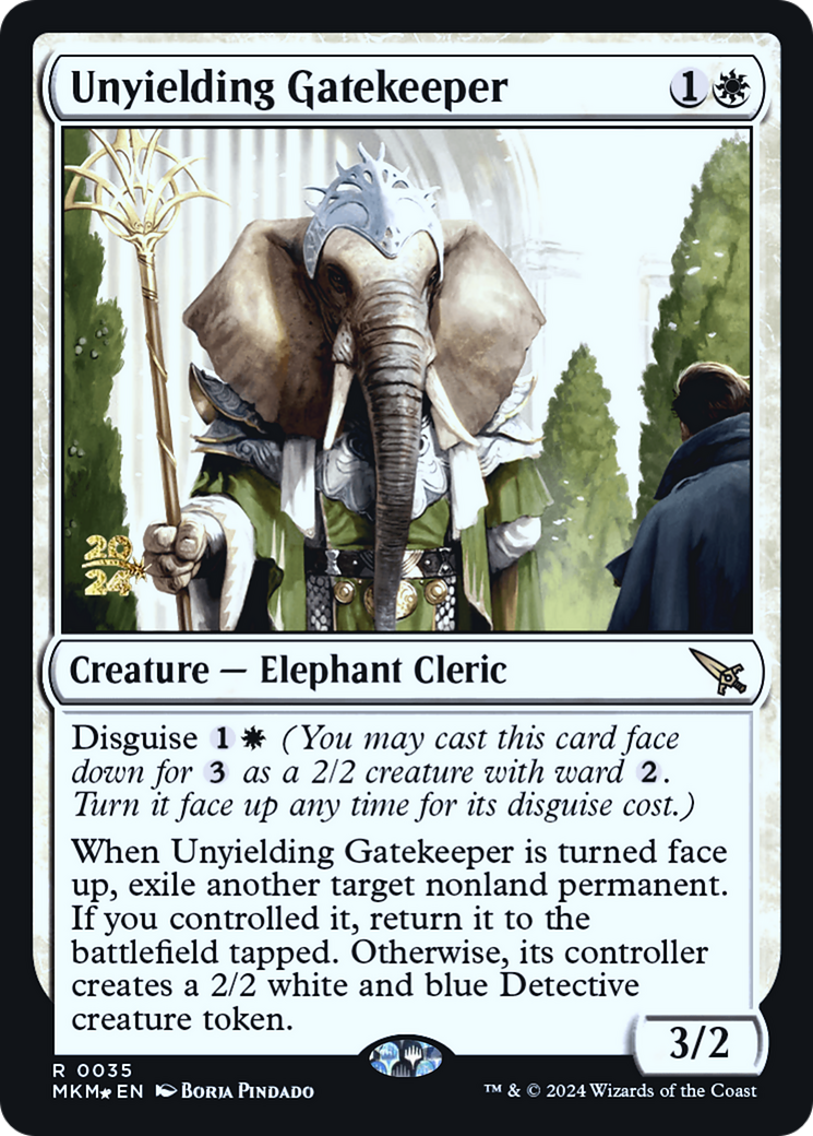 Unyielding Gatekeeper [Murders at Karlov Manor Prerelease Promos] | Good Games Cannington