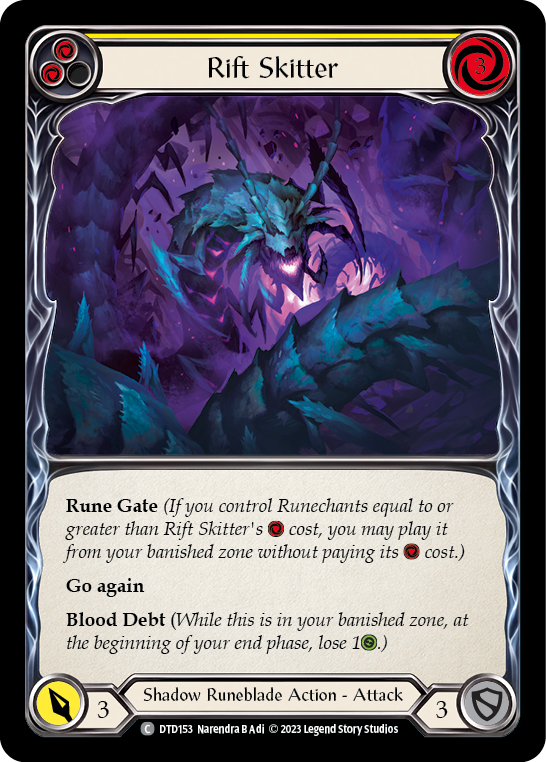 Rift Skitter (Yellow) [DTD153] (Dusk Till Dawn)  Rainbow Foil | Good Games Cannington