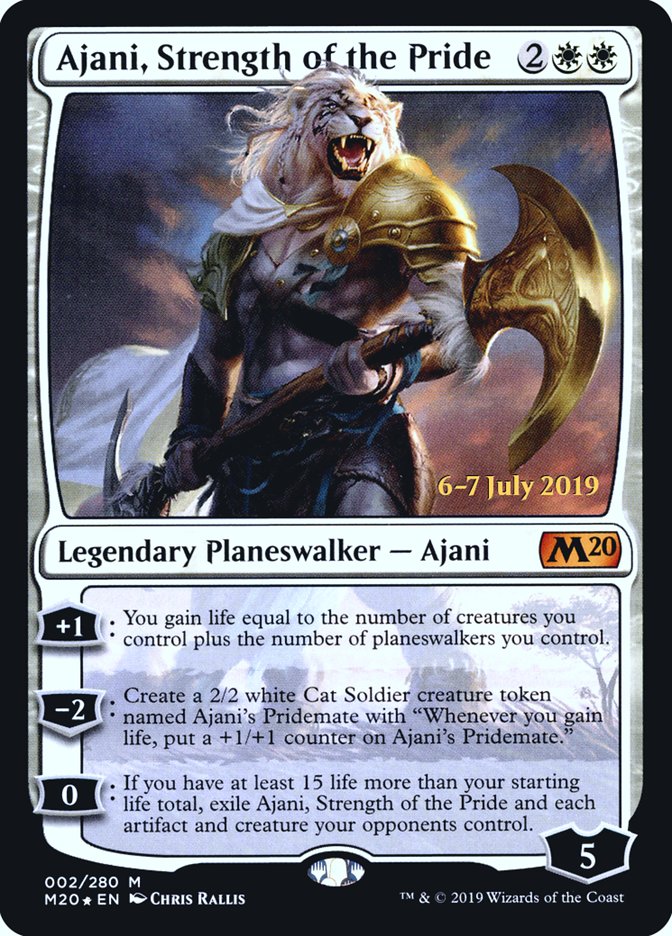 Ajani, Strength of the Pride [Core Set 2020 Prerelease Promos] | Good Games Cannington