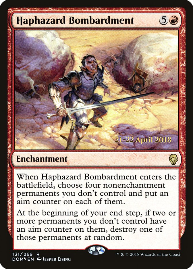 Haphazard Bombardment [Dominaria Prerelease Promos] | Good Games Cannington