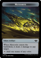 Mercenary // Meteorite Double-Sided Token [Outlaws of Thunder Junction Tokens] | Good Games Cannington