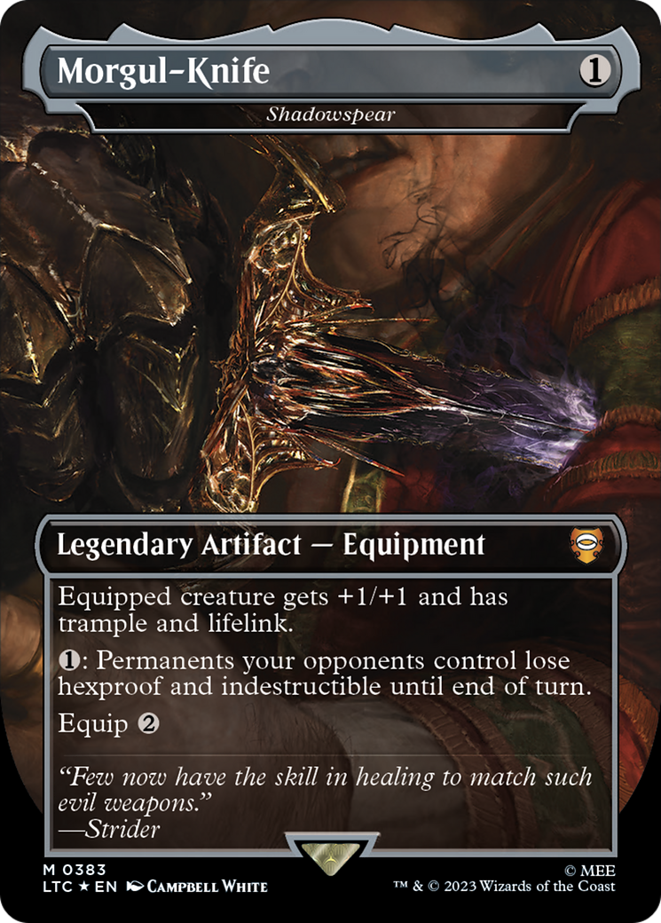 Morgul-Knife - Shadowspear (Surge Foil) [The Lord of the Rings: Tales of Middle-Earth Commander] | Good Games Cannington