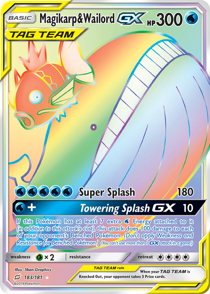 Magikarp & Wailord GX (183/181) [Sun & Moon: Team Up] | Good Games Cannington