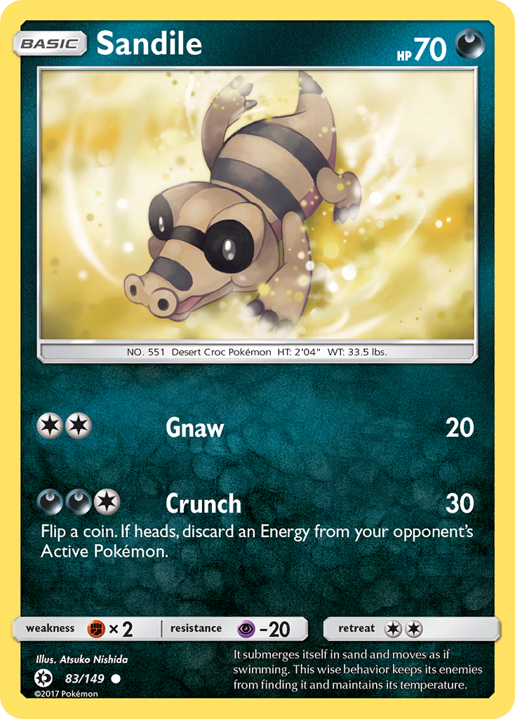 Sandile (83/149) [Sun & Moon: Base Set] | Good Games Cannington