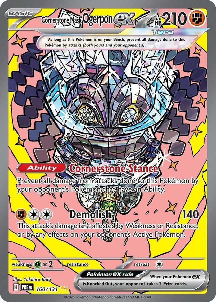 Cornerstone Mask Ogerpon ex (160/131) [Scarlet & Violet: Prismatic Evolutions] | Good Games Cannington