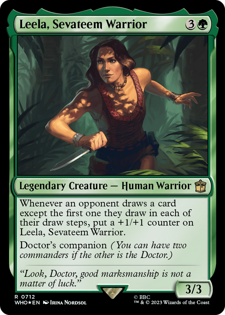 Leela, Sevateem Warrior (Surge Foil) [Doctor Who] | Good Games Cannington