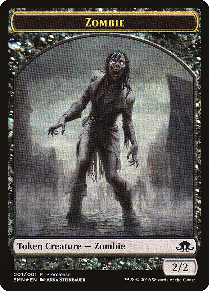 Zombie // Zombie Double-Sided Token [Eldritch Moon Prerelease Promos] | Good Games Cannington