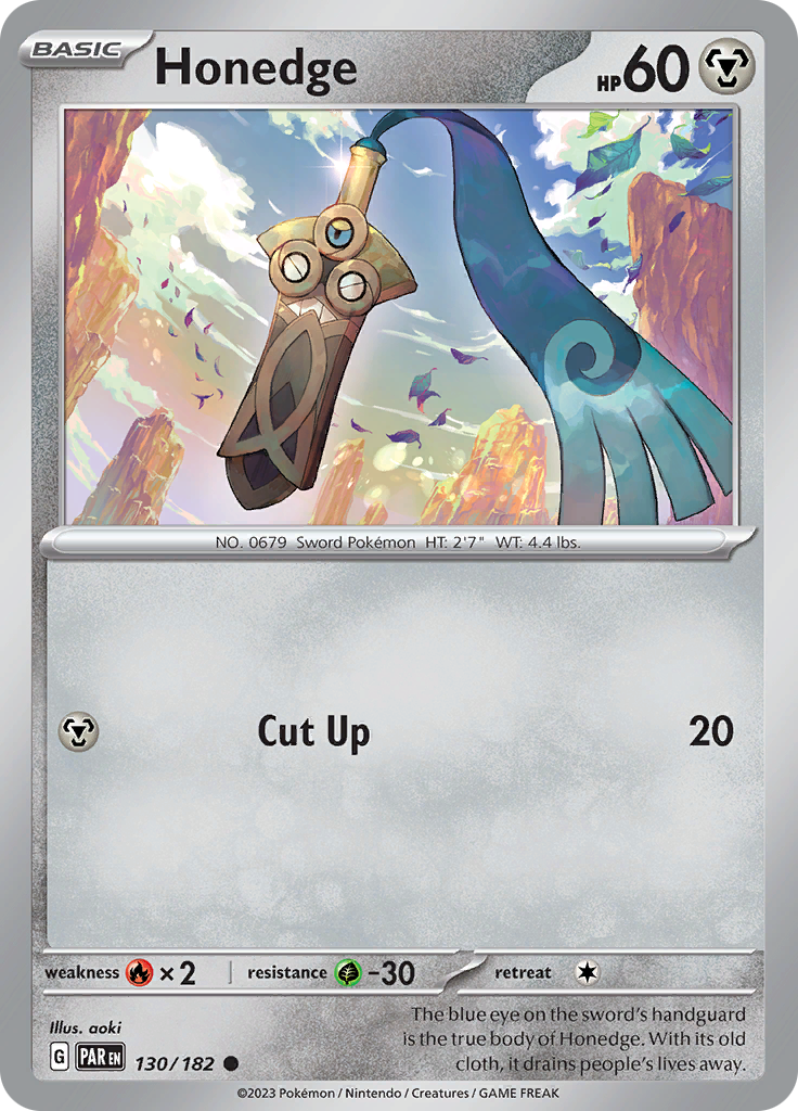 Honedge (130/182) [Scarlet & Violet: Paradox Rift] | Good Games Cannington