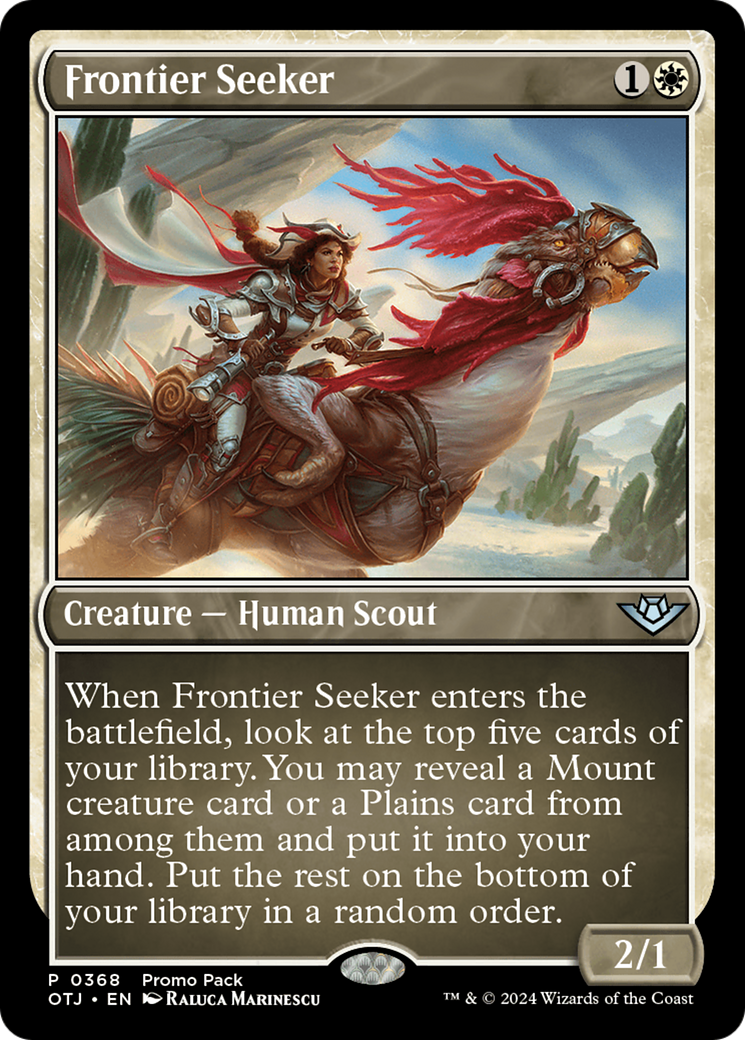 Frontier Seeker (Promo Pack) [Outlaws of Thunder Junction Promos] | Good Games Cannington