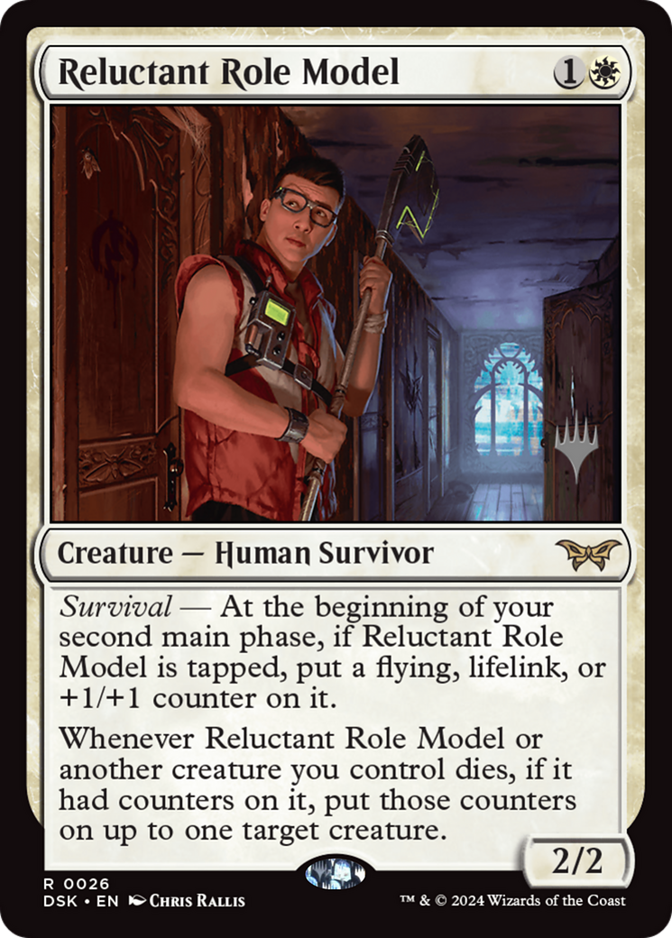 Reluctant Role Model (Promo Pack) [Duskmourn: House of Horror Promos] | Good Games Cannington