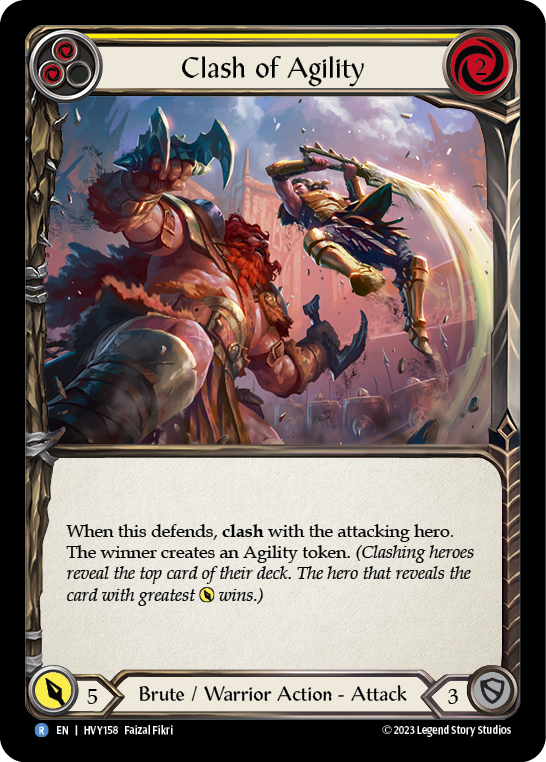 Clash of Agility (Yellow) [HVY158] (Heavy Hitters)  Rainbow Foil | Good Games Cannington