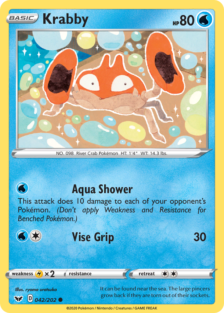 Krabby (042/202) [Sword & Shield: Base Set] | Good Games Cannington